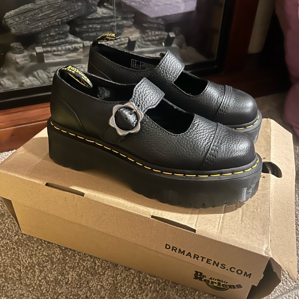 Dr. Martens Black Platform Mary Janes